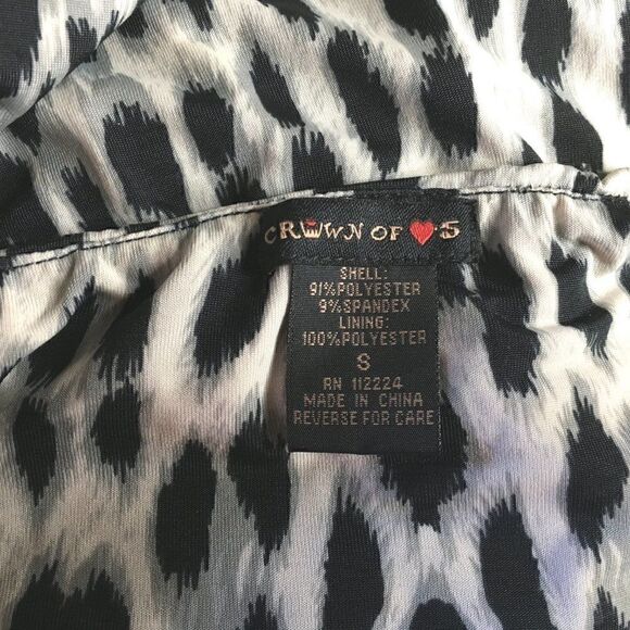 Crown Of Hearts Leopard Empire Bubble Dress - Picture 3 of 7